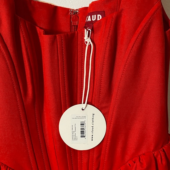 [SOLD] NWT STAUD Landscape Mini Dress Red Size 4 - Picture 2 of 8
